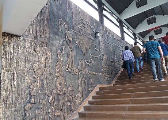 浮雕文化墙分享青石栏杆的雕刻方法